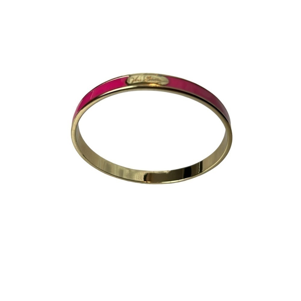 Vera Bradley Goldtone and Pink Enamel Bracelet Bangle - Picture 9 of 15